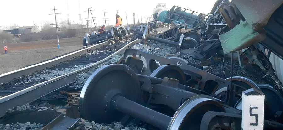 В Тихоново сошли с рельсов 12 цистерн