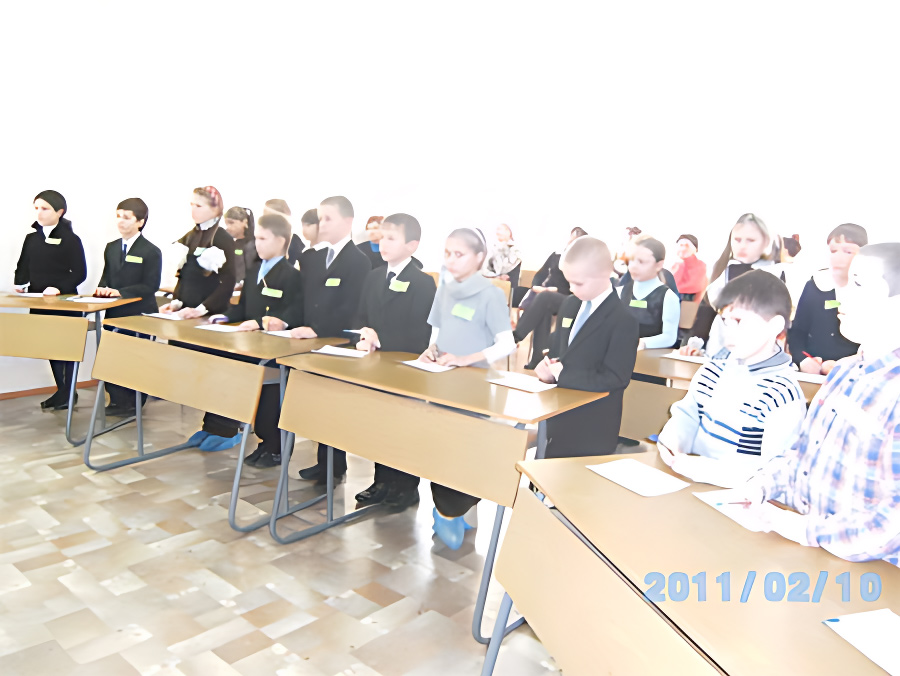 Участники районного конкурса "Самый умный третьеклассник" на старте