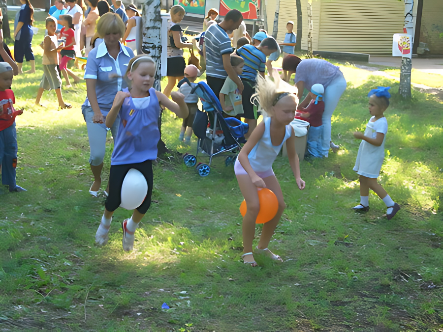 Бег с шариками