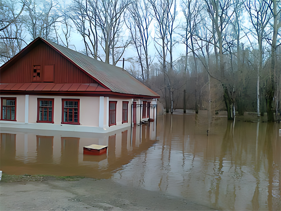Сильно затоплен музей