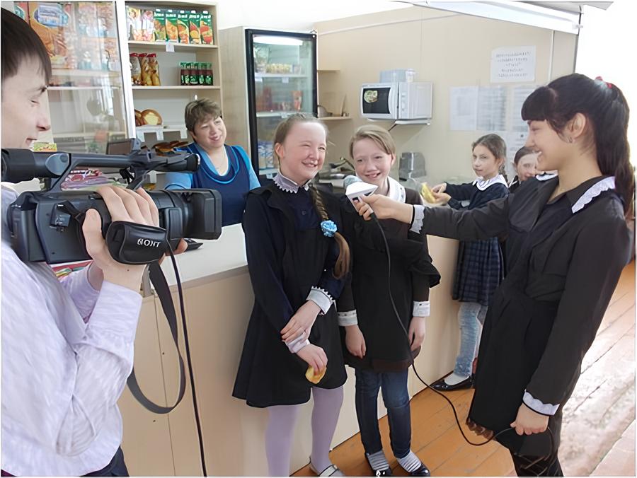 Съемка материала о буфете