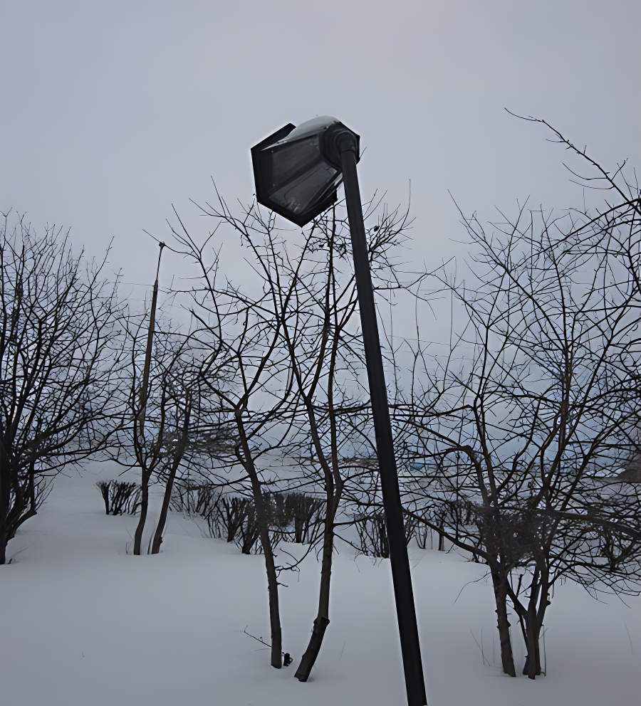 Фонарь - свидетель бесчинств жителей Менделеевска